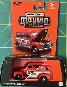 2025 MATCHBOX 1950 CHEVY SUBURBAN MOVING PARTS SERIES 15/50 RED FIRE DEPARTMENT - Picture 1 of 1