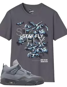SNEAKER EFFECT TEE SHIRT to match Air Jordan 4 Retro SE Wet Cement - Picture 1 of 3