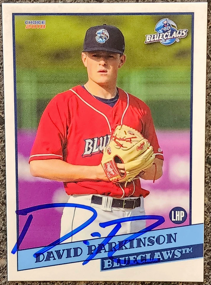 David Parkinson Signed IP 2018 Lakewood BlueClaws Card Philadelphia Phillies! - Image 1 of 2