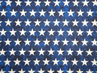 Navy Blue Combed Cotton Star Fabric Patriotic Flag Stars - Image 1 of 4
