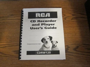 RCA CDRW120 Bedienungsanleitung Bedienungsanleitung - Bild 1 von 2