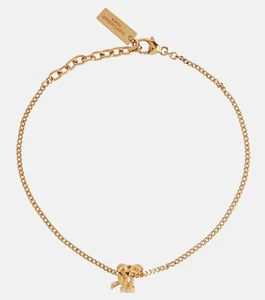 NIB Saint Laurent YSL Opyum Twist Logo Opium Charm Gold Chain Bracelet Sz M $695 - Picture 1 of 18