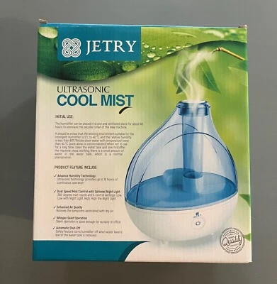 Jetry ultrasonic humidifier cool mist for large room 0.4 gal - Image 1 of 4