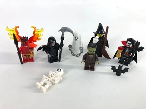 7 Random LEGO Halloween Monster MiniFigures Witch Vampire Ghost Devil Reaper Bat - Picture 1 of 8