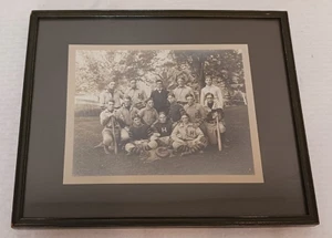 1895 HARVARD Univ College Baseball Team Photo Old Frame Premium Type Antique - Picture 1 of 2