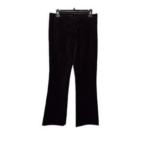 Theory Brown Velvet Pants Womens Sz 8 (31"Wx28"L) Button Zip Career Luxury Fall - Picture 1 of 15