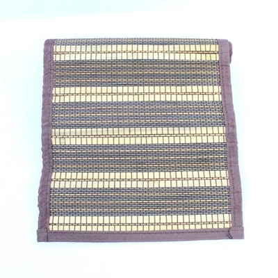 Brown Bamboo Woven Table Runner 72" x 13" Natural Home Decor Good Condition - Image 1 of 4