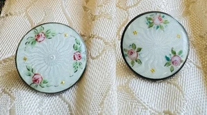David Andersen Sterling Silver Enamel Button Norway Plus One Other - Picture 1 of 5