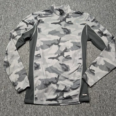 Champion Duo Dry Camo Compression Shirt Gray Turtleneck Stretch Men’s Medium - Image 1 of 4