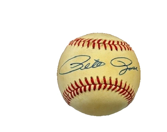 PETE ROSE  AUTOGRAPHED BASEBALL WITH BALL CUBE, NO COA - Image 1 of 1