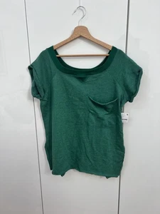 Free People One To Beat Sweater Tee. Green. Small.  New with tags - Picture 1 of 7