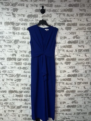 Mono Calvin Klein Sin Mangas Nudo Frontal Gasa - Azul Ultramar Talla 2 $134 Foto 1 de 4