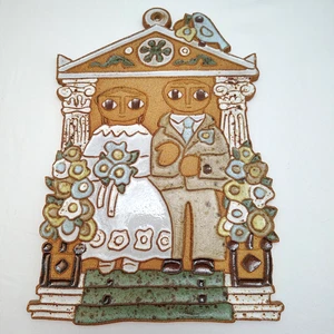St. Andrews Abbey Hochzeit Keramik Steinzeug Fliese Wandbild Braut Bräutigam - Bild 1 von 5