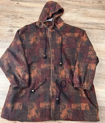 Pullover vintage blanco ciervo plus para mujer 3X otoño otoño otoño cremallera completa  Foto 1 de 3