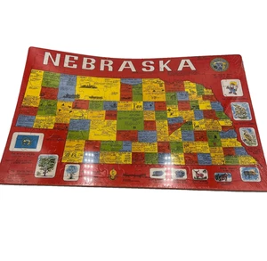 NEW Nebraska Puzzle Map by Puzzlin' State Austin-Peirce 1987 Complete Jigsaw - Picture 1 of 10