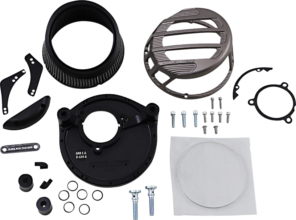 Arlen Ness 侧踢空气清洁剂钛 99-17 Harley Davidson 双摄像头 — 第 1/1 张图片