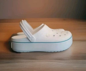 Crocs Crocband Plataforma Zueco Sandalia Mujer 10 Hombre’s 8 Blanco - Imagen 1 de 11