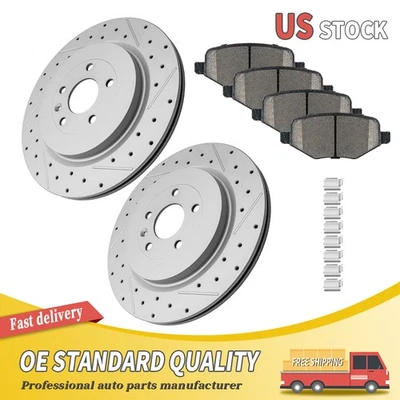 Pastilla de freno de rotor de freno trasero perforado para Lincoln MKT Ford Taurus Flex Explorer Foto 1 de 4