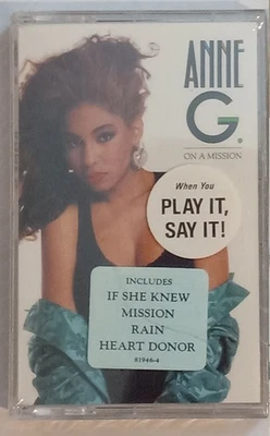 ANNE G. on a mission RARE PROMO CASSETTE with bonus track SEALED M- funk R&B 80s - Image 1 of 3