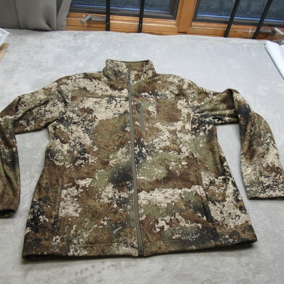 Chaqueta Cabelas Para Hombre Grande Strata Camuflada Cremallera Completa Vellón Caza Resistente al Agua Foto 1 de 4
