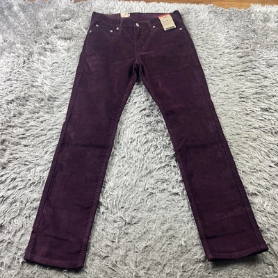 Levis 511 尺寸 30x30 修身弹力灯芯绒 5 口袋裤子全新紫色 — 第 1/4 张图片