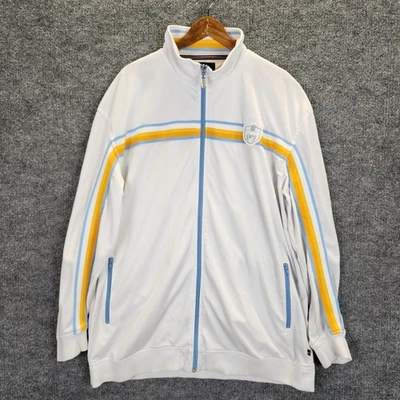 Chaqueta Phat Farm Track De Colección Para Hombres 3XL Blanca Cremallera Completa Azul Amarillo Retro Años 90 Y2K Foto 1 de 4