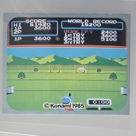 Vintage Konami Hyper Sports Famicom Menko Card 1985 Steeplechase Event Japanese