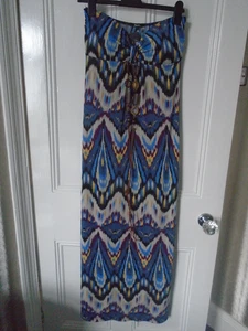 ladies maxi summer dress,new with tags,size large/12/14 blue/multi - Picture 1 of 2