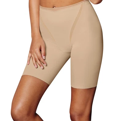 Flexees Maidenform Cool Comfort Firm Control Thigh Slimmer Beige Medium 2XL 3XL - Image 1 of 4