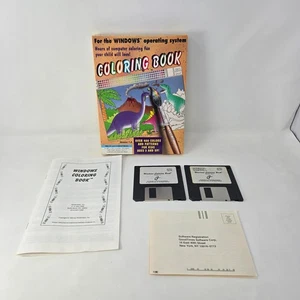 Coloring Book for Windows 3.0 and 3.1 IBM Compatible Floppy Disk 400 Patterns - Picture 1 of 14