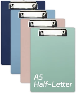 Small Clipboards 6" X 9" Mini Clipboards 4-Pack Portable A5 Size Half Letter Men - Picture 1 of 12