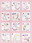 Jack Dempsey Stamped White Nursery Quilt Blocks 9"X9" 12/Pkg-Girls