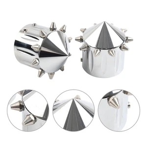 Front Axle Cap Nut Covers For Harley Touring Road King Street Glide Left & Right - Picture 1 of 8