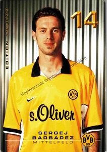 Autogrammkarte Sergej Barbarez BVB Saison 1998 / 1999 Barbarez, Sergej : - Picture 1 of 2
