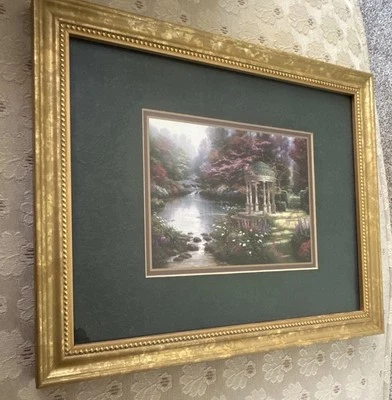 Thomas Kincaid The Garden Of Prayer Accent Framed Print With COA From 1999 - Image 1 of 4