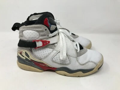 OG Nike Air Jordan Retro 8 Bugs Bunny Blanco Negro Rojo Verdadero 6Y Raro COMO ESTÁ Foto 1 de 4