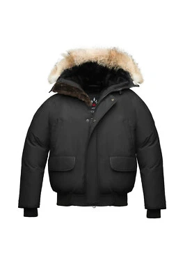 Goose Arctic Bay Inuvik bomber black coyoye  beaver fur made Canada MSRP1295$ - Image 1 of 4