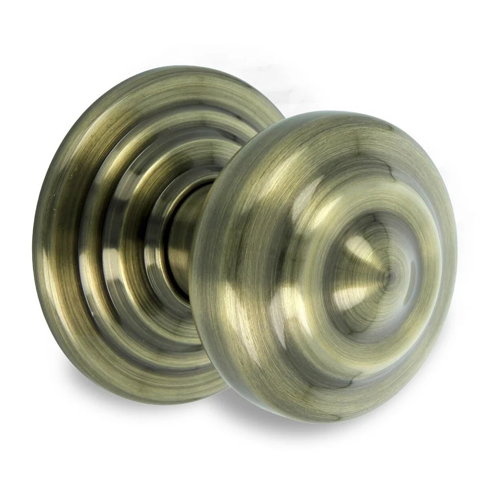 Amig - Maniglie per porta in ottone | Base in acciaio | Diametro maniglia 70 mm