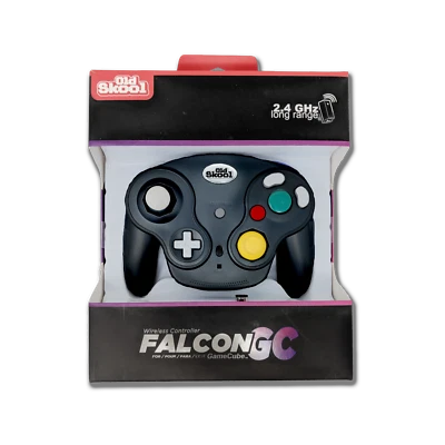 Old Skool Falcon GC Wireless Controller for Nintendo Game Cube NGC - Black - Image 1 of 4