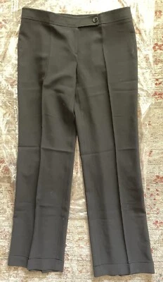 Pantalones de vestir de lana negros VALENTINO ROMA finos vintage silueta mujeres Italia 12 usados en excelente estado Foto 1 de 4