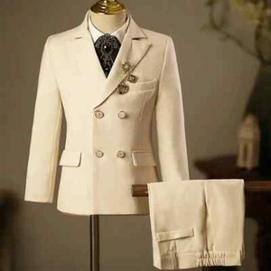 Children's Host Performance Suit Wedding Birthday Formal Party Boy Blazer Sets - Picture 1 of 8