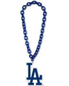 LOS ANGELES DODGERS 38" BIG CHAIN NECKLACE WITH FOAM LOGO MLB LICENSED - Picture 1 of 1