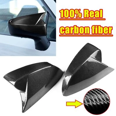 Cubierta de espejo retrovisor bocina OX fibra de carbono real para Toyota GT86 SUBARU BRZ 12-19 Foto 1 de 4