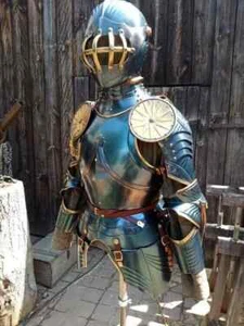 Medieval LARP Knight Suit of Armor Gothic 15th Century Half Body Armour Costume - Picture 1 of 4