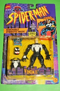 1995 MARVEL SPIDER-MAN ANIMATED SERIES VENOM ll ACTION FIGURE SYMBIOTIC MASK PIN - Picture 1 of 8