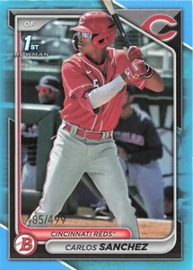 2024 Bowman - Prospects Sky Blue Border #BP-25 Carlos Sanchez /499 (RC) - SP - Picture 1 of 2