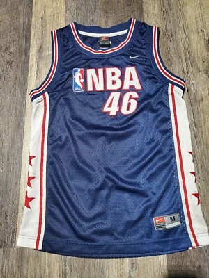 NIKE NBA 46 BOYS YOUTH NAVY BASKETBALL ALLSTAR STITCHED JERSEY MEDIUM  12/14 - Image 1 of 4