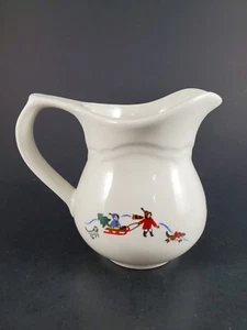 Pfaltzgraff Schneedorf Milchkännchen Sirup Milchkrug Schneemann Weihnachten Urlaub - Bild 1 von 7