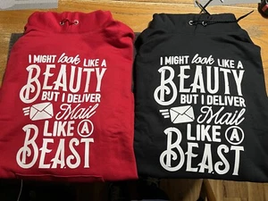 Hoodie "Deliver Mail Like A Beast" Postbote ländliche Stadt - Bild 1 von 1