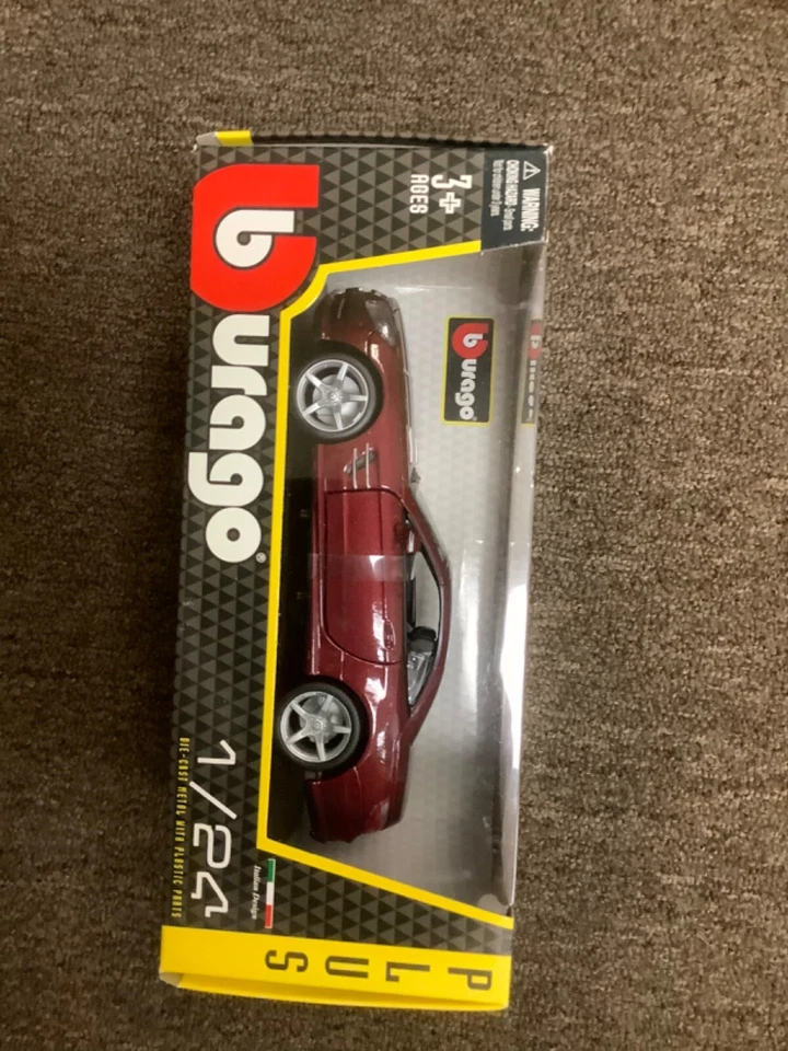 Burago Mercedes Benz 500 SL 1:24 fundido a presión - rojo/granate Foto 1 de 1